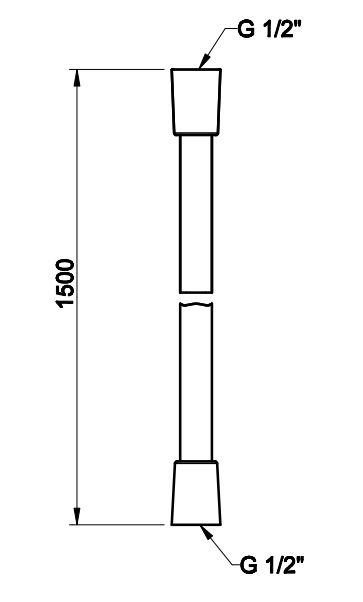 Шланг Darkflex для душа Gessi Anello 54137 схема 2