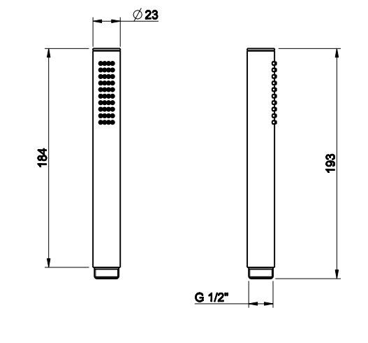 Ручная лейка Gessi Inciso RI29783 схема 2