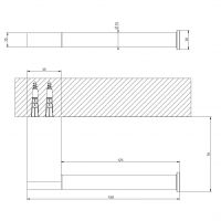 Настенный бумагодержатель Gessi Origini Accessories 66455 схема 2