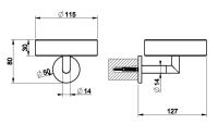 Настенная мыльница Gessi Anello 63701 схема 2