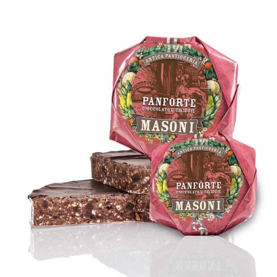 Панфорте Вишня и шоколад Masoni, 250 г; Panforte Cioccolato e ciliegie  250 g