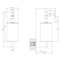 Дозатор для жидкого мыла черный Gessi Origini Accessories 66414 схема 2