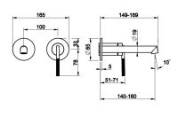 Gessi Ingranaggio смеситель для раковины 63581 схема 2