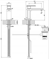 Gessi Eleganza смеситель для раковины 46001 схема 2