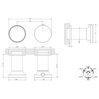 Встроенный смеситель термостатический Gessi Origini 66136 схема 2