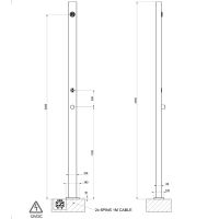 Душевая стойка  уличная с хромотерапией Gessi Outdoor L 63231 схема 2