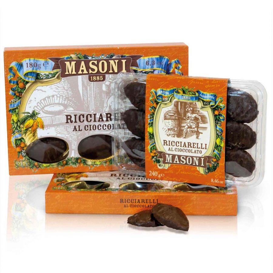 Печенье Риччарелли шоколадные Masoni, 180 г; Ricciarelli al cioccolato 180 g