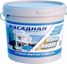 Краска Фасадная White House 3.5кг Атмосферостойкая, Белая / Ваит Хаус.