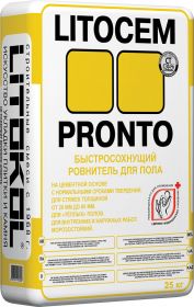 Цементный Ровнитель для Пола Litocem Pronto 25кг Litokol Быстросохнущий.