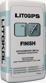 Шпаклёвка Финишная Litogips Finish 15кг Litokol.