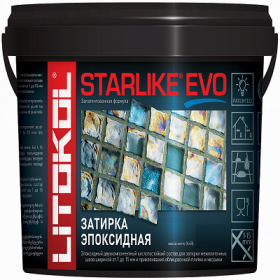 Затирочная Смесь 2-х. комп. Litokol Starlike Evo 2.5кг S.320 Azzurro Caraibi, Эпоксидная, Кислотостойкая / Литокол Старлайк Эво.