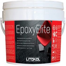 Эпоксидная Затирочная Смесь 2-х комп. Litokol EpoxyElite 2кг E.100 Супербелый, Кислотостойкая для Внутренних и Наружных Работ / Литокол.
