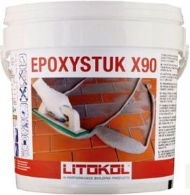Затирочная Смесь 2-х комп. Эпоксидная Litokol Epoxystuk X90 10кг Жемчужно-Серый, Кислотостойкая.