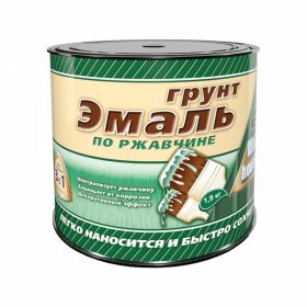 Грунт-Эмаль 3 в 1 White House по Ржавчине 1.9кг + Антикоррозия, Красный.