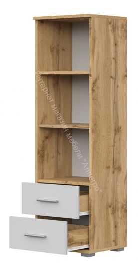 Стеллаж СТ-1.130 FUN Белый/Дуб Вотан