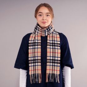 шарф 100% шерсть , расцветка клан Томпсон THOMPSON CAMEL MODERN TARTAN LAMBSWOOL SCARF