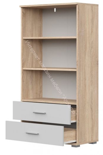 Стеллаж СТ-2.130 FUN Белый/Дуб Сонома