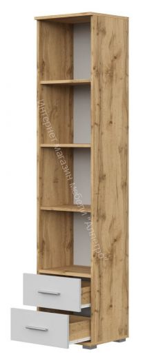 Стеллаж СТ-3.180 FUN Белый/Дуб Вотан