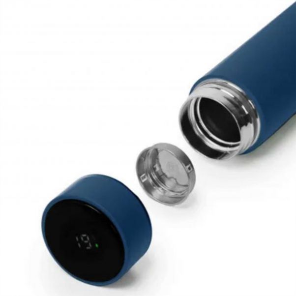 Термос Confident Soft Led темно-синий