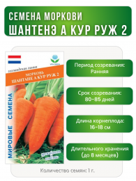 Морковь Шантенэ А Кур Руж 2, Мировые Семена VITA GREEN