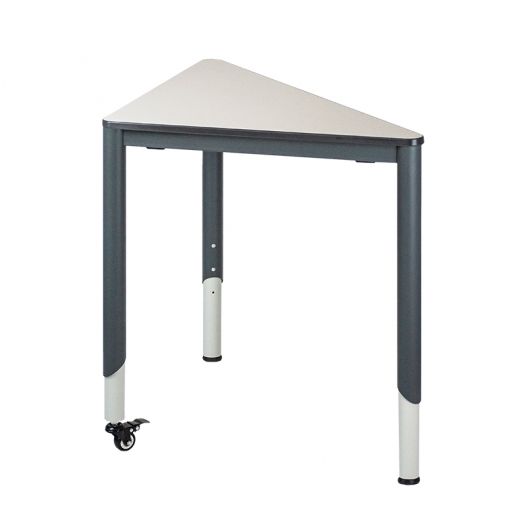 Стол ученический "ТРЕУГОЛЬНЫЙ" регулируемый, на колёсиках (Каркас серый)