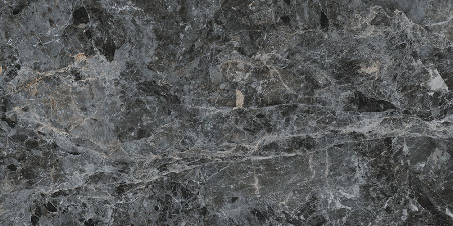 Керамогранит 60x120 MARBLESYSTEM Бреча Чёрный Лаппато