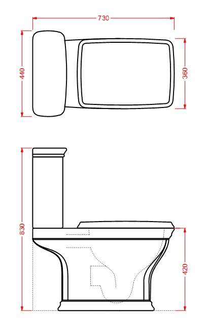 Унитаз с бачком Artceram Civitas CIV004 ФОТО