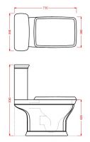 Унитаз с бачком Artceram Civitas CIV004 схема 2