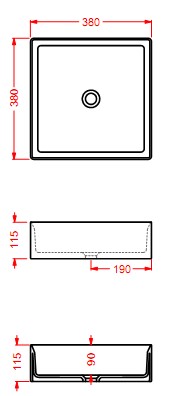 Раковина Artceram Scalino SCL001 38х38 схема 4