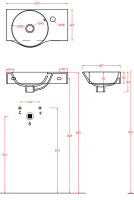 Раковина Artceram Lavamani LML001 43х27 схема 2