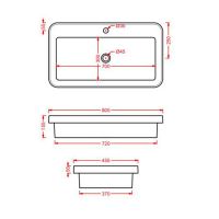 Раковина прямоугольная Artceram Fuori Scala TFL035 80x45 схема 6