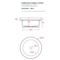 Керамическая раковина Artceram Fuori Scala  накладная/встраиваемая TFL032 01 40х40 схема 11