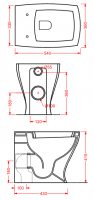 Унитаз Artceram Jazz JZV002 схема 2