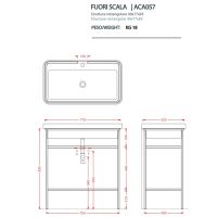 Металлическая консоль Artceram Fuori Scala 77х42.5х83см. напольная с ящиком ACM040 схема 2