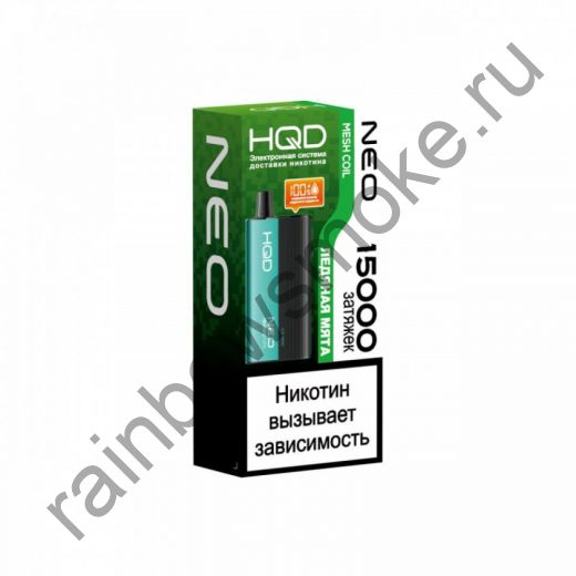 Электронная сигарета HQD NEO 15000 - Ледяная Мята
