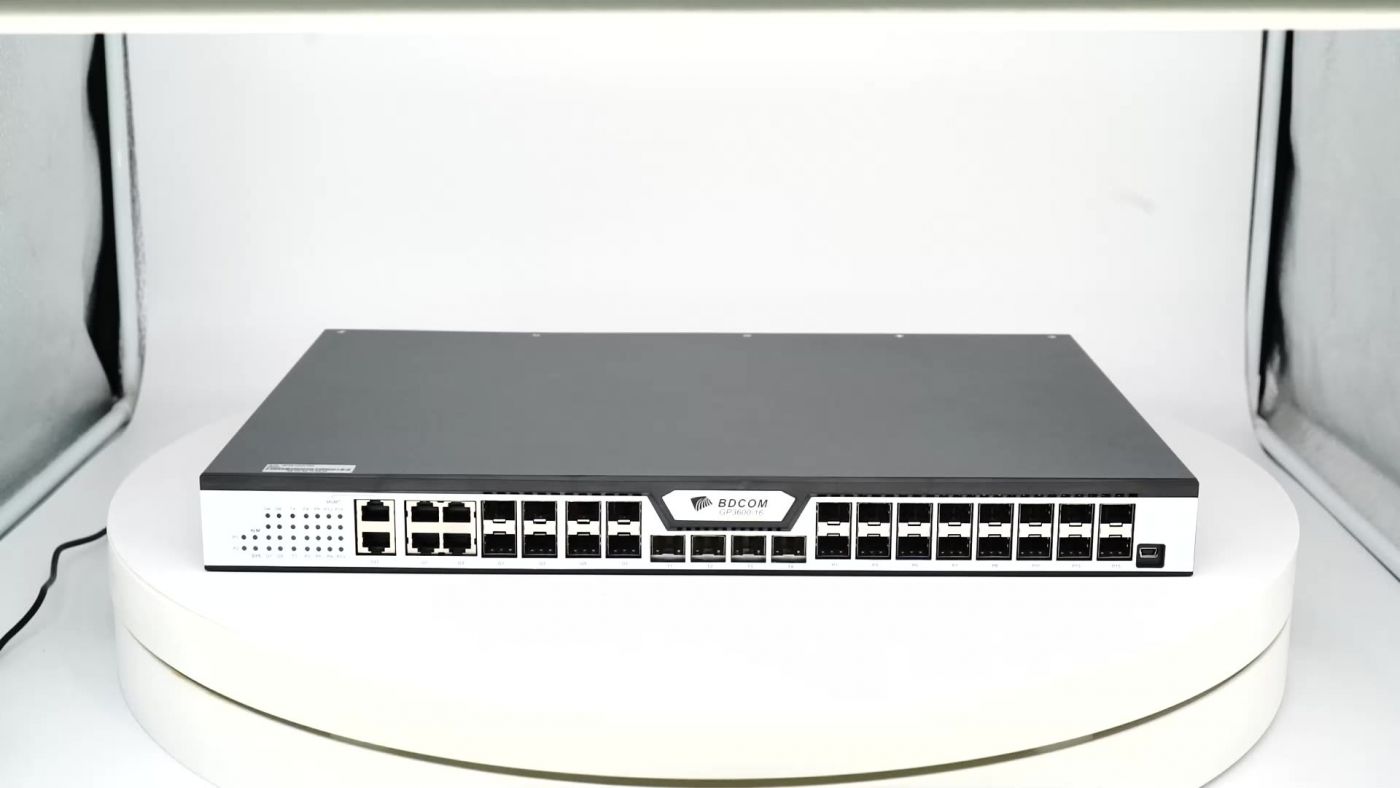 Стационарный терминал OLT BDCOM GP3600-16B с 16 портами GPON (SFP), 4 комбо-портами, 4хSFP, 4 SFP+, 2 БП АC