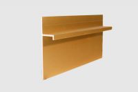 Скрытый плинтус Декопрофиль алюминиевый анодированный золотой