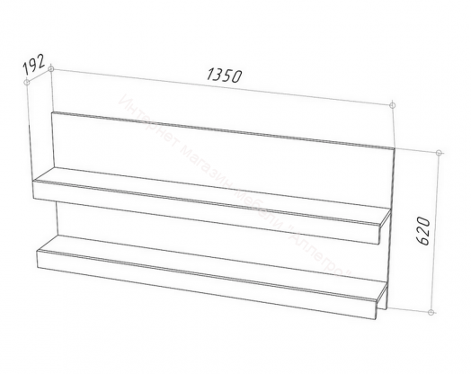Полка навесная Т-13 Stern Дуб Вотан