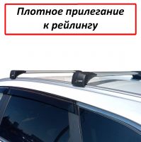 Багажник на крышу Mitsubishi Eclipse Cross, Lux Bridge, крыловидные дуги (серебристый цвет)