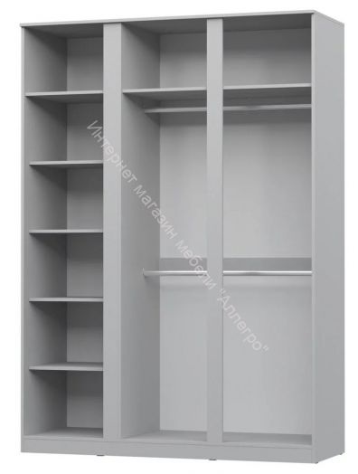 Шкаф 3-х дверный с зеркалом Stern Белый