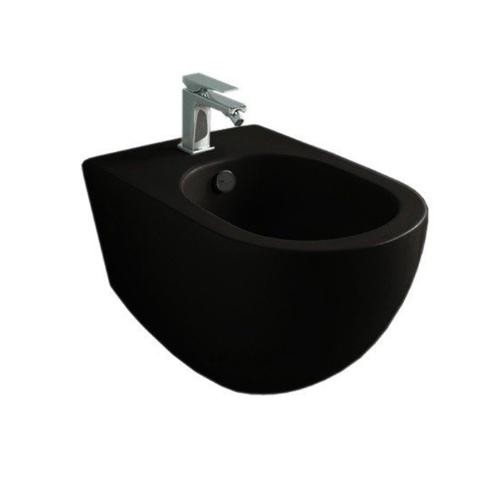 Изображение Подвесное черное биде Artceram File 2.0 370х520 мм подвесное с 1 отверстием под смеситель FLB003 17 00