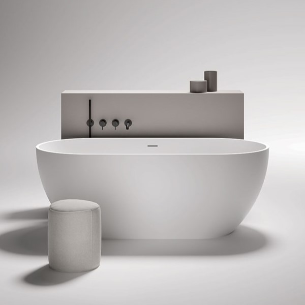 Изображение Отдельностоящая ванна Gruppo Treesse Clivia 170х80 V447BO в белом матовом цвете