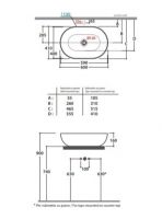 Раковина Globo T-Edge B6O60 60 х 41 схема 2