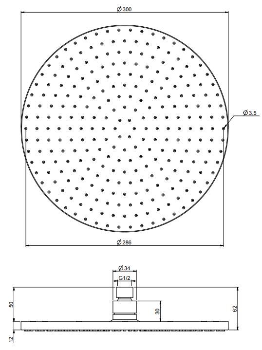 Тропический душ Fima - carlo frattini Wellness F2224/2 30х30 ФОТО