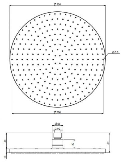 Тропический душ Fima - carlo frattini Wellness F2224/2 30х30 ФОТО