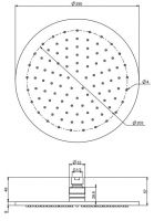 Лейка для верхнего душа Fima - carlo frattini Wellness F2621/2SN 25х25 схема 2