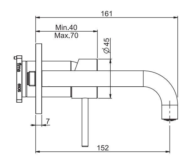 Смеситель для раковины Fima carlo frattini Spillo up F3051NX9NS схема 3