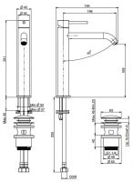 Fima carlo frattini Spillo steel смеситель для раковины F3071LINOX схема 2