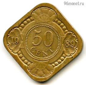 Нидерландские Антилы 50 центов 1989
