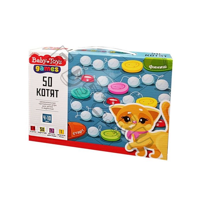 Игра настольная «50 котят», 2-4 игрока, 4-10 лет